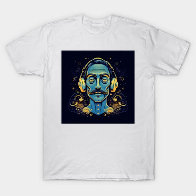 God is a DJ - Tribute Salvador Dali T-Shirt by Acid_rain